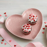 Pfaltzgraff Tea Rose Pink Heart Shaped Plate