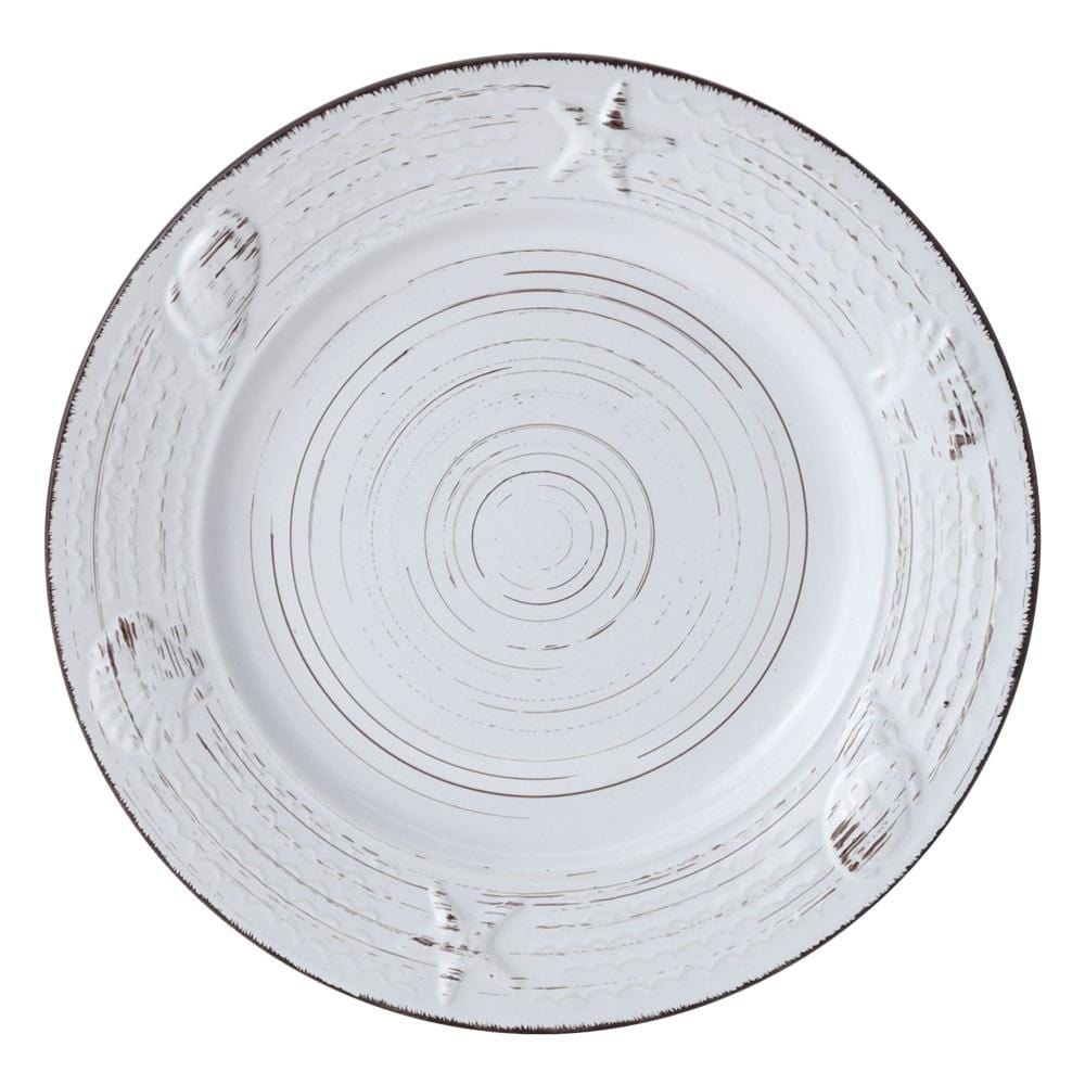 Trellis Coastal White Dinner Plate