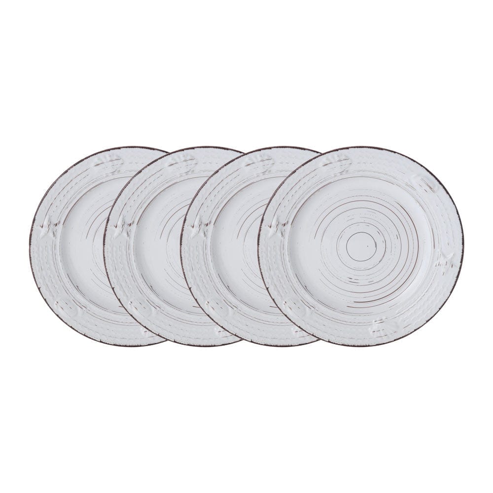 Trellis Coastal White Set of 4 Salad Plates