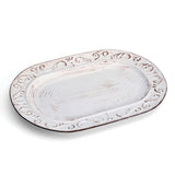 Trellis White Oval Platter Pfaltzgraff