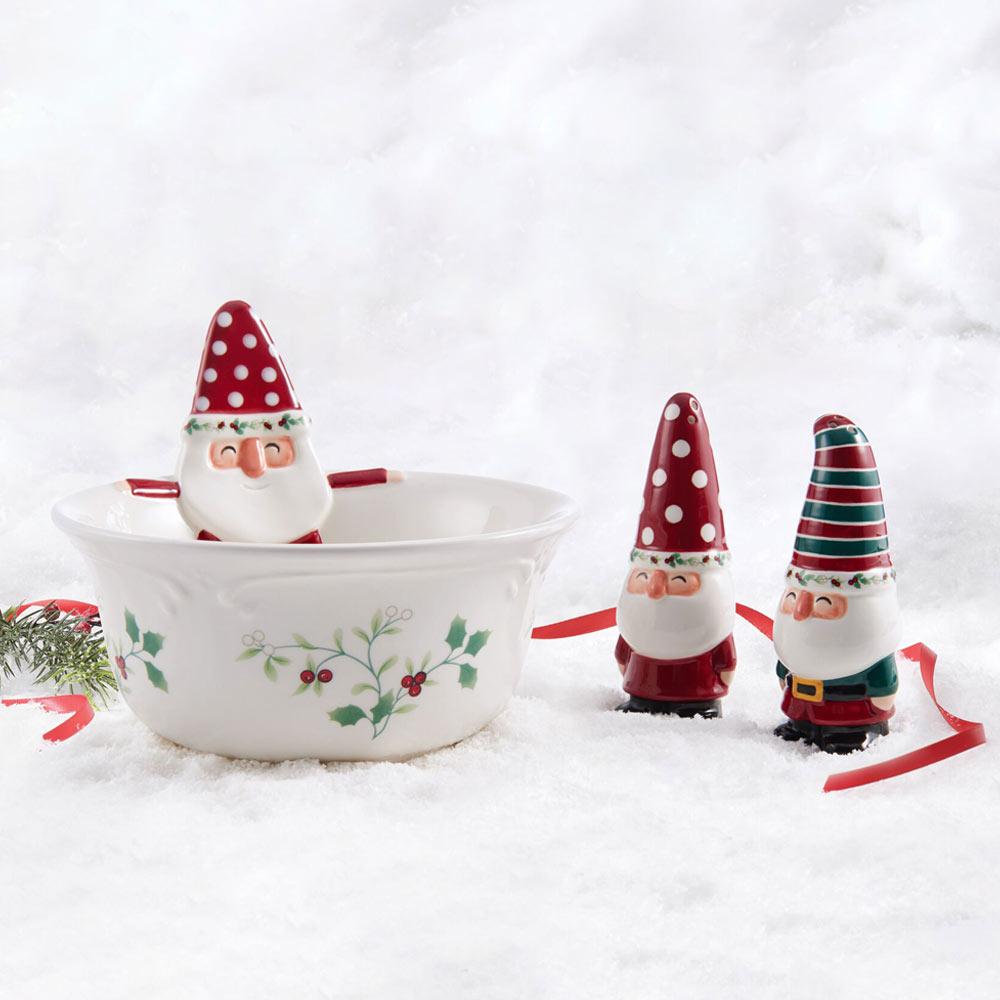 Winterberry® Gnome Bowl and Salt and Pepper Set