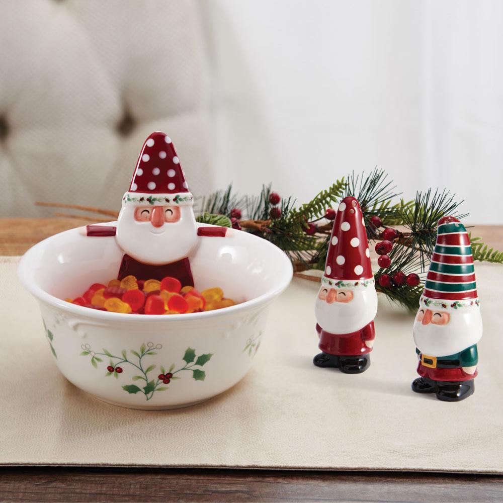 Winterberry® Gnome Bowl and Salt and Pepper Set