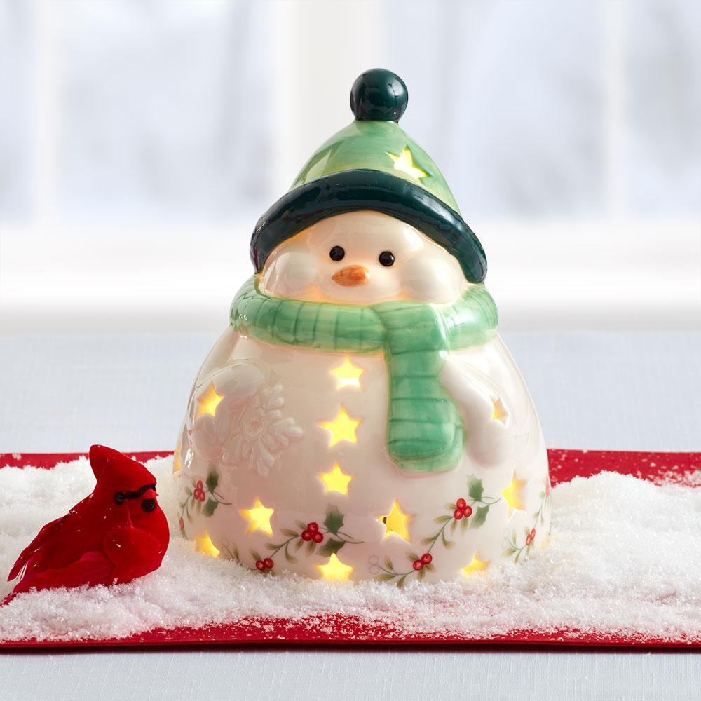 Winterberry® Jolly Snowman with LED Light