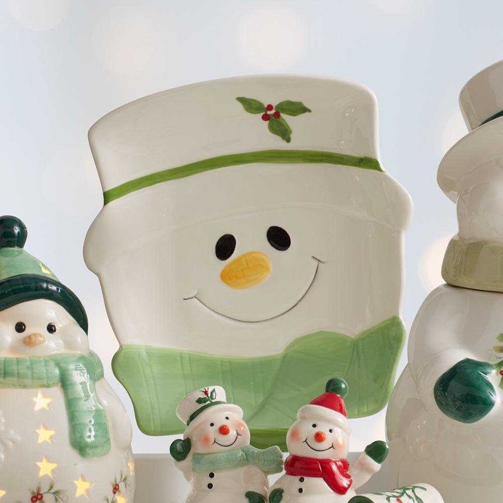 Winterberry® Snowman Figural Cookie Plate