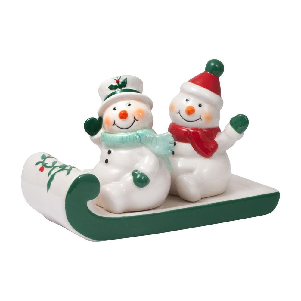 Winterberry® Snowmen On Sled Salt And Pepper Set